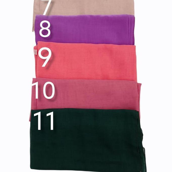 kerudung segi empat katun Paris / jilbab putih polos / jilbab sekolah