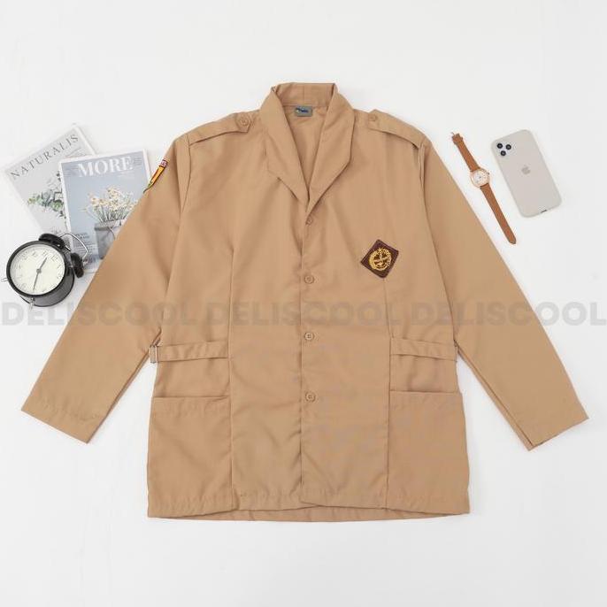 Deliscool Baju Pramuka Pembina Perempuan lengan panjang Baju Seragam Pramuka Smp Sma Smk Perempuan