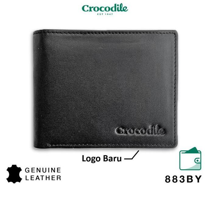 Crocodile 883BY Dompet Pria Men Wallet Leather Kulit Original - Hitam