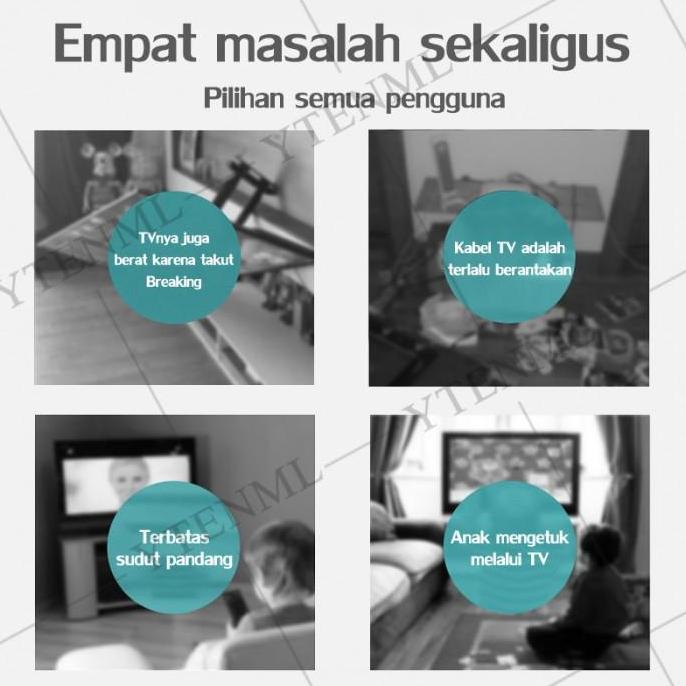 CODbracket tv 32 inch Bracket Tv Layar berputar 180 Kapasitas menahan beban 400KG braket TV LED 32-1