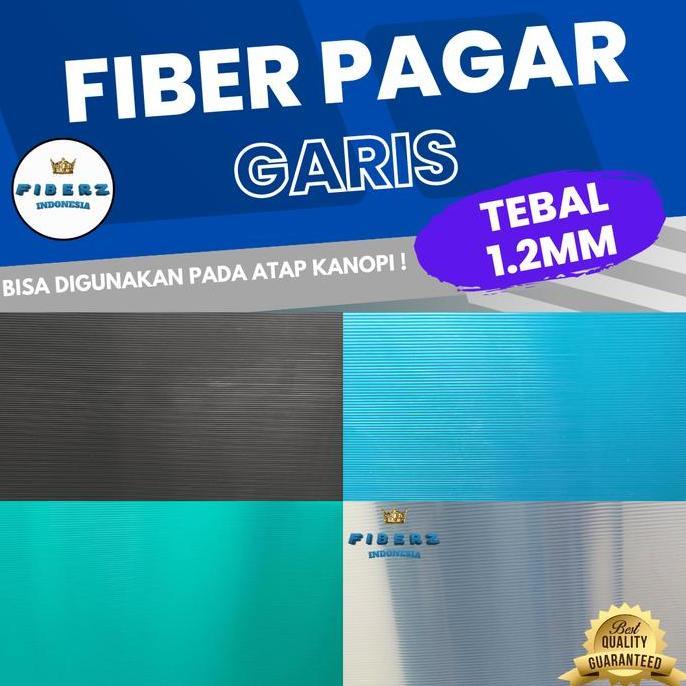 FIBERZ - Fiber Plastik Penutup Pagar GARIS TEBAL 1.2mm Meteran