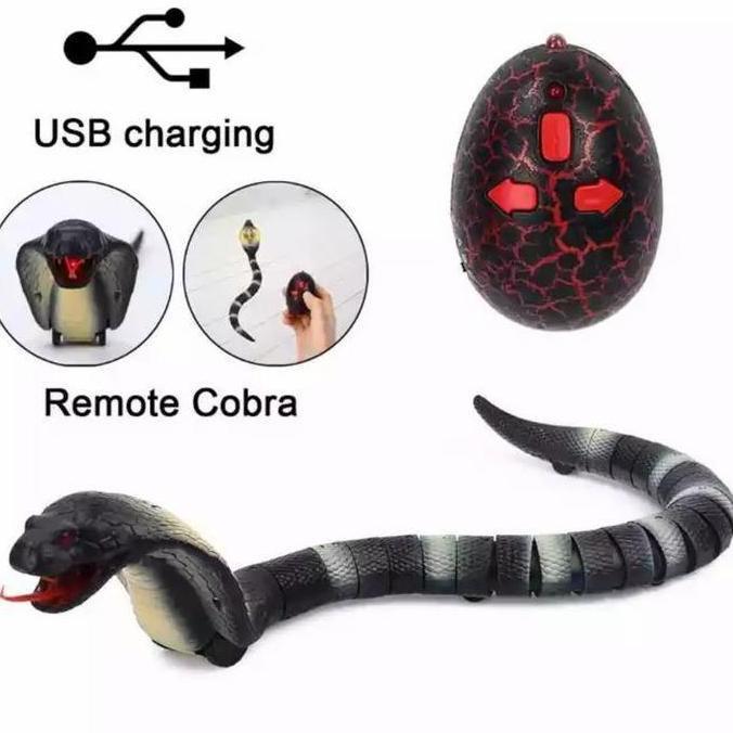 MAINAN ULAR COBRA REMOTE CONTROL MERAYAP KIRI KANAN RC