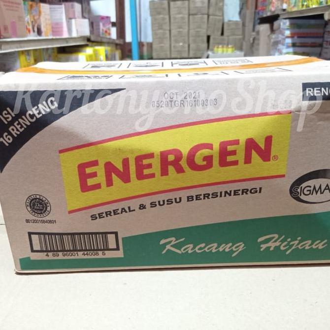 Energen Sereal Rasa Kacang Hijau Sachet Per Dus isi 160bks AS