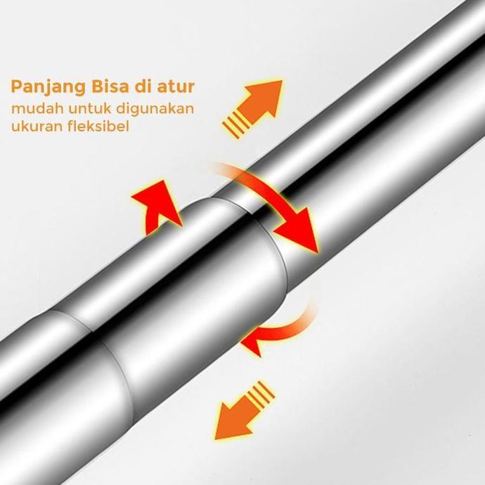 Tiang Gorden Besi Tiang Jemuran Baju Portable Tanpa Paku