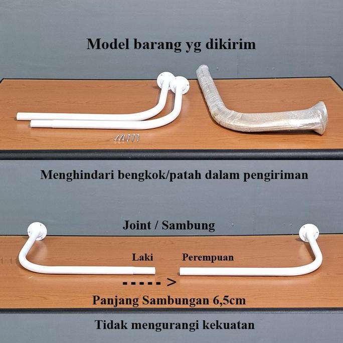 COD Gantungan Baju Besi Tempel Dinding 150 cm, Gantungan Disply, Gantungan baju gawang