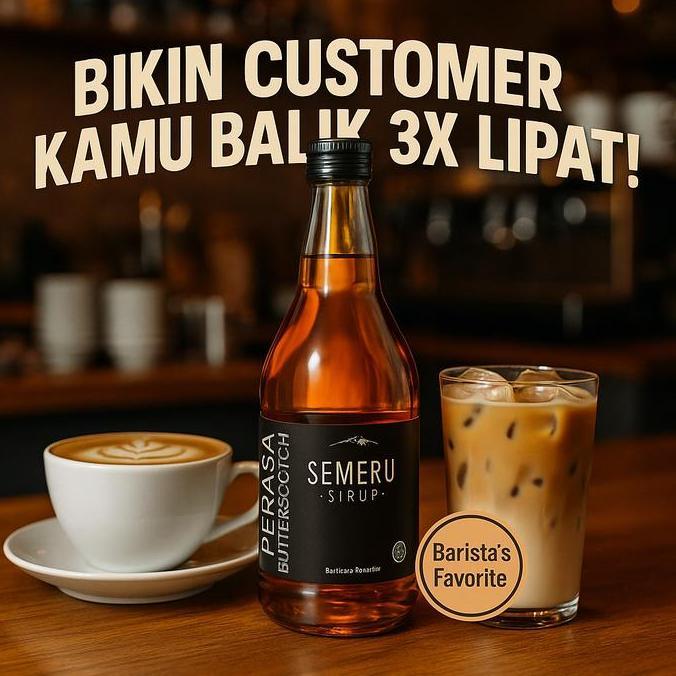 Sirup Butterscotch/1000ml/Syrup Semeru Rasa Butterscotch Syrup TKP