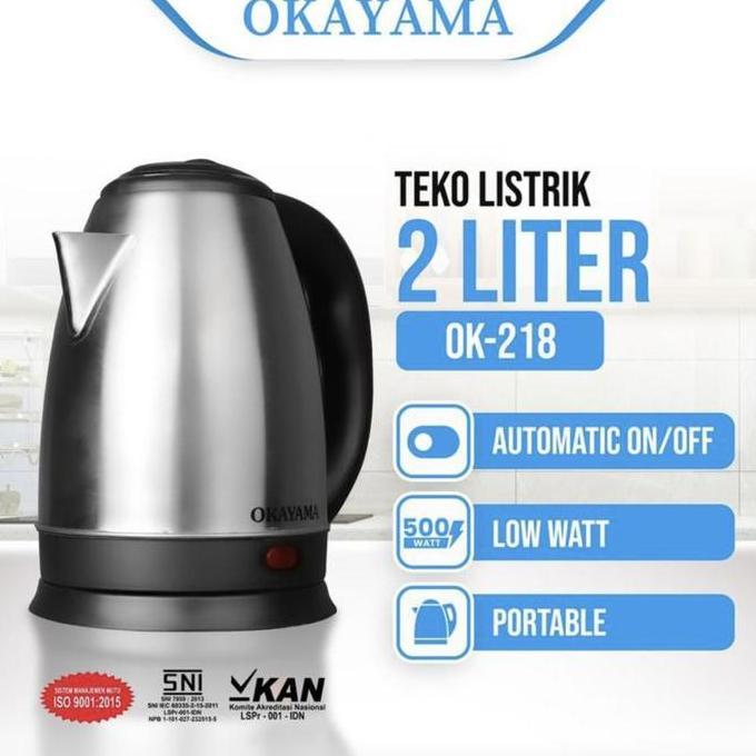TEKO LISTRIK OKAYAMA KETEL AIR PANAS 2Liter
