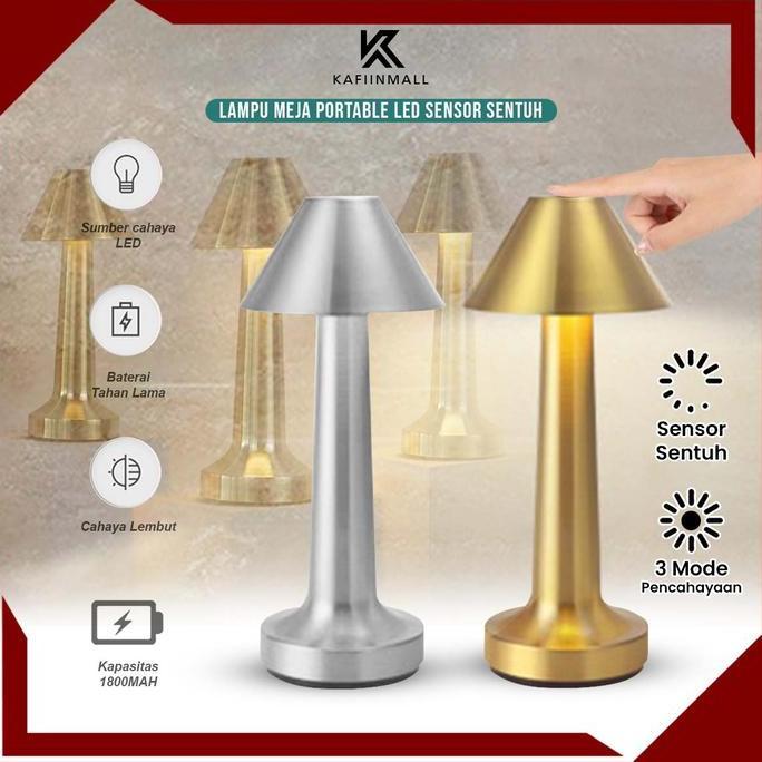 HORICI  Lampu Meja Portable LED / Lampu Jamur / Lampu sensor Sentuh / Lampu LED / Lampu Meja / Lampu