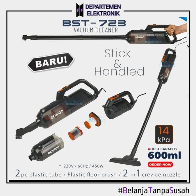 DENPOO BST 723 HANDHELD VACUUM CLEANER | GARANSI | PREMIUM