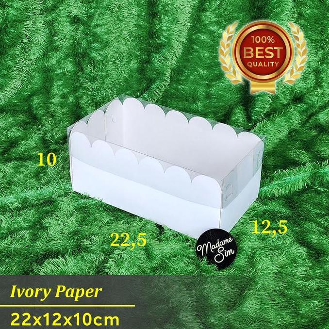 BOX MIKA PUTIH - DUS KUE - KOTAK - KARDUS 22x12x10