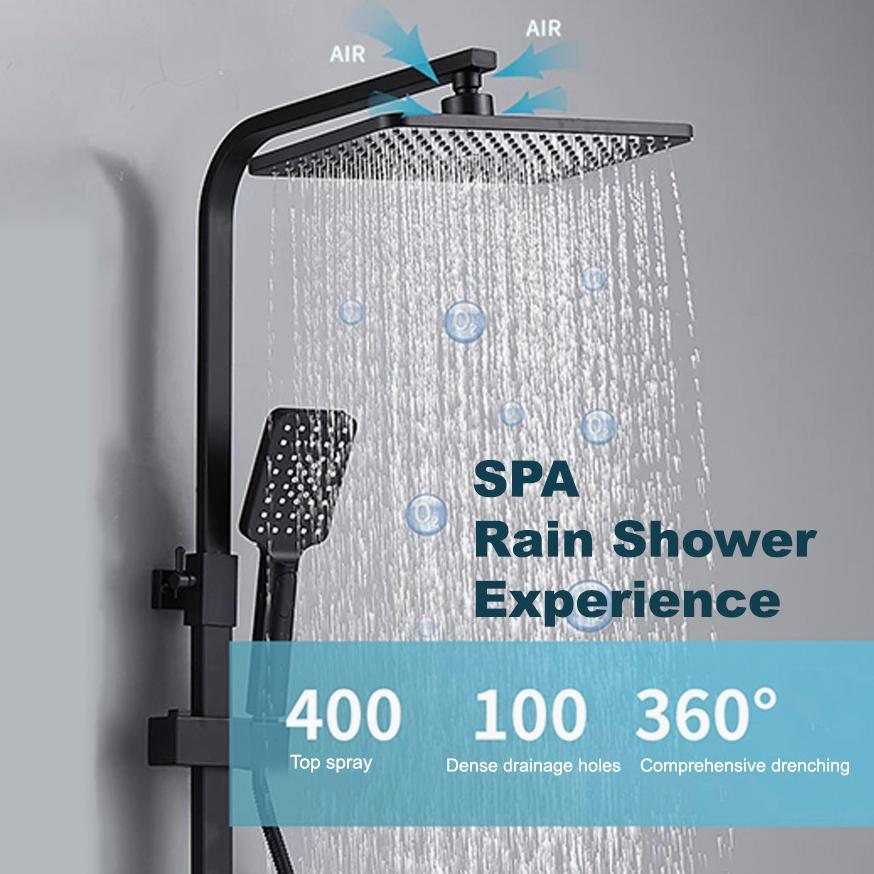 4 Dalam 1 Shower Kamar Black Gold Kamar Mandi Shower / Keran Mandi Air Panas Dingin / Shower Set Sho