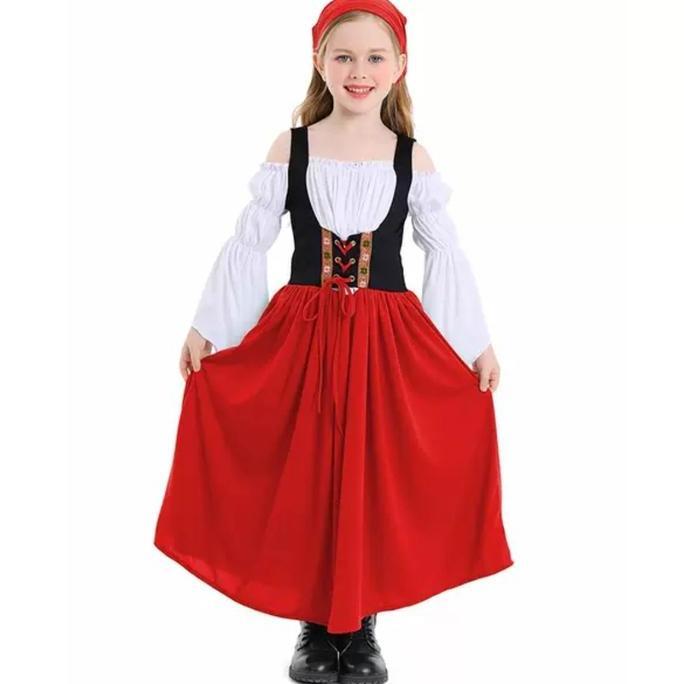 Produk Terbaik] GERMANY Bavarian Costume Halloween Kostum Anak Negara Jerman Midi Dress