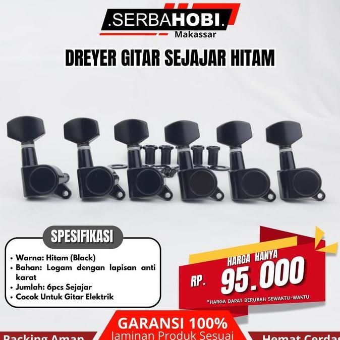 ,,,,,,,] Satu Set Dryer Gitar Elektrik / Dryer Gitar Model Sejajar