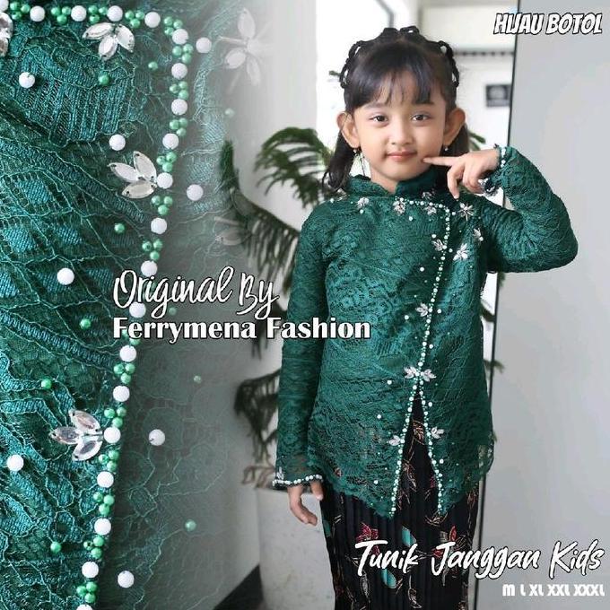 Promo Fashion Anak Cewek / Kebaya anak anggun janggan brokat payet modern / Kebaya anak Cantik Kebay