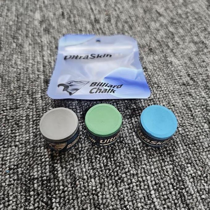 Round cue chalk UltraSkin _ billiard chalk mirip TAOM chalk