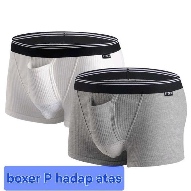 Boxer pria kantong P hadap atas