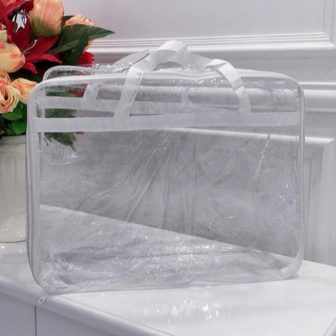 Tas Kantong Bedcover Plastik Mika Bening