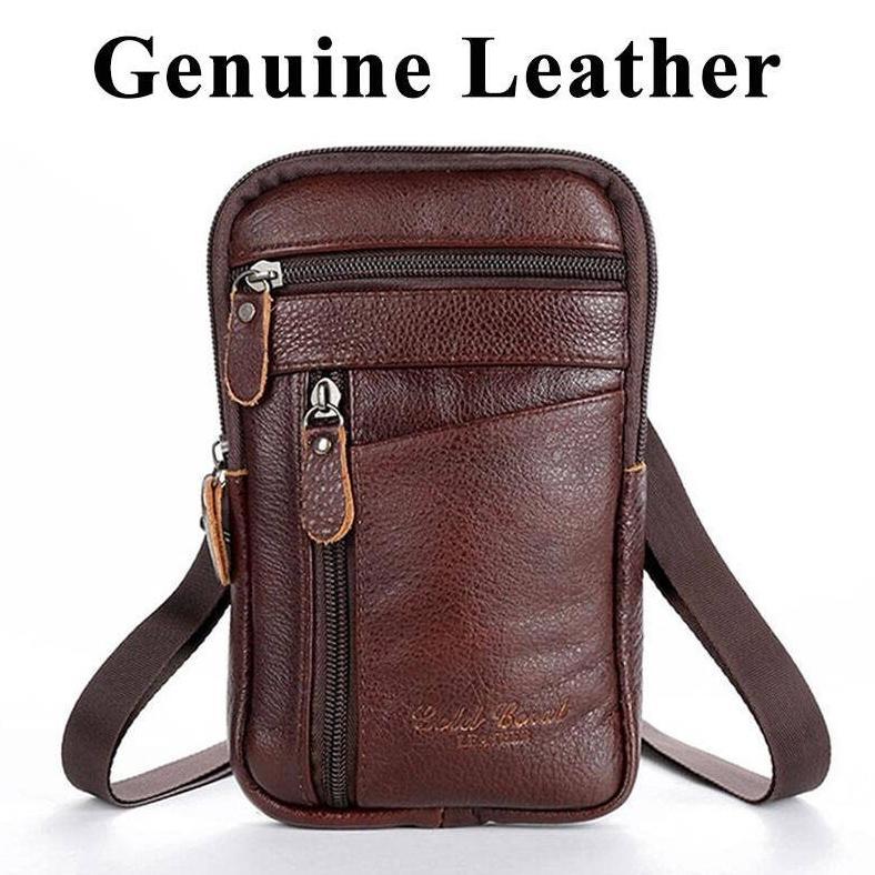 Tas selempang  Pinggang Slingbag HP Smartphone Gadget Kulit Pria distro branded original X6K8 bandun