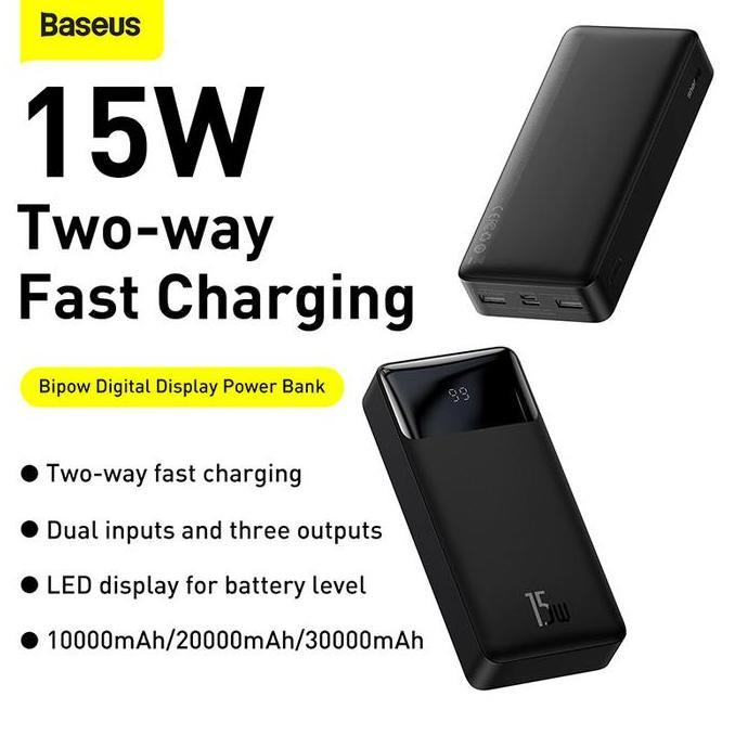 Baseus Bipow Powerbank Digital Display 20000mAh 15W