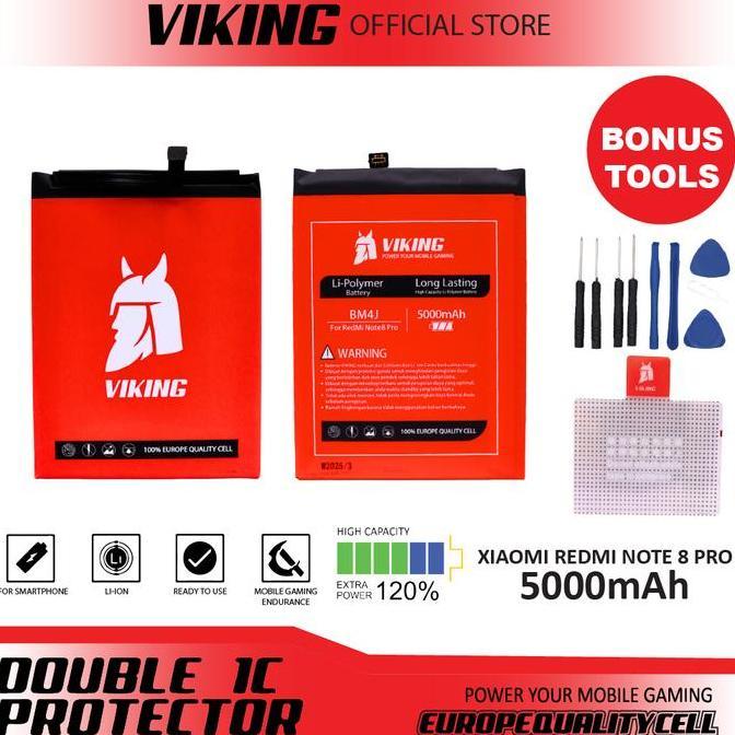 VIKING Baterai BM4J For Redmi Note 8 Pro Double Power