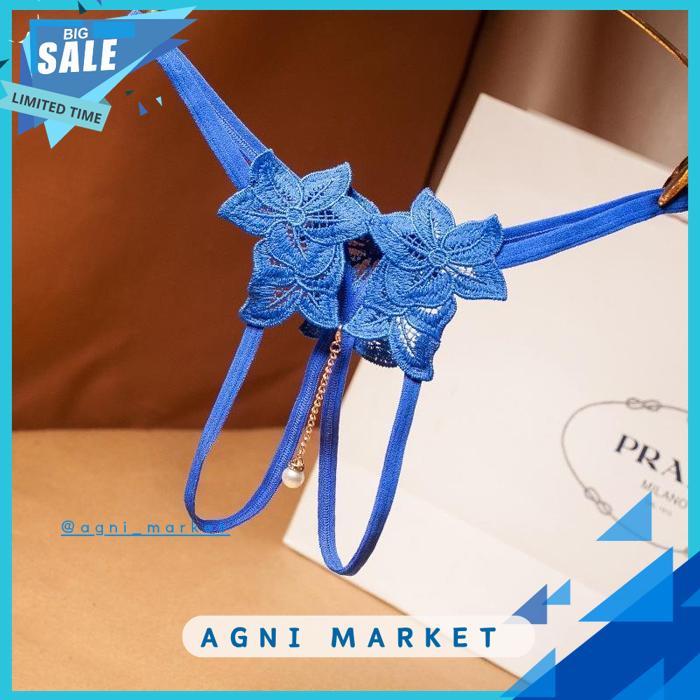 CELANA LINGERIE SEXY OPEN TALI MUTIARA BORDIR KUPU KUPU G STRING C065 TERBAIK