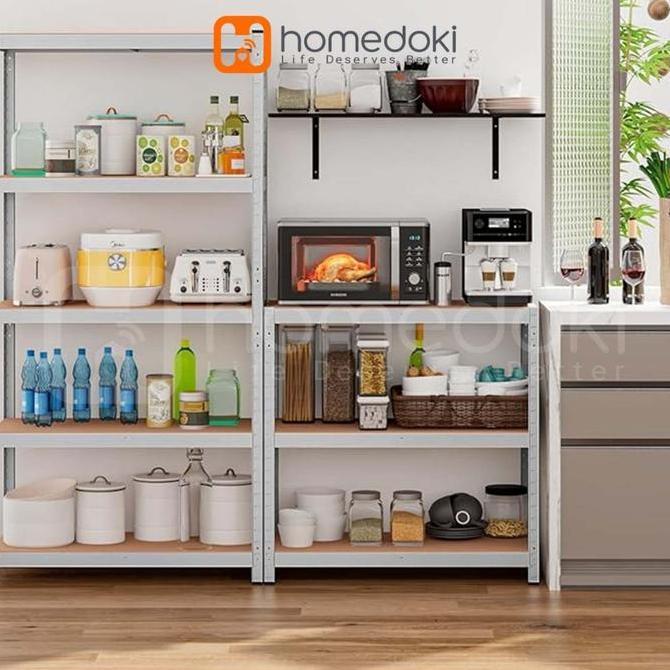HOMEDOKI RAK SUSUN SERBAGUNA/RAK SERBAGUNA/RAK BESI/RAK DAPUR SERBAGUNA RAK SUSUN BESI/RAK BESI SIKU
