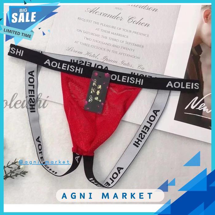 CELANA DALAM PRIA SEXY OPEN CROTCH G STRING PINGGANG RENDAH  CELANA DEWASA SEKSI HOT TRANSPARAN THON