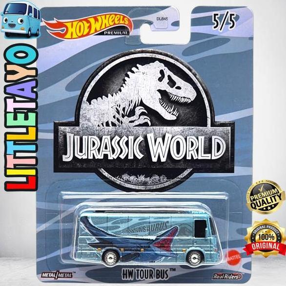 HOTWHEELS JURASSIC WORLD HW TOUR BUS - PARK MOSASAURUS DINOSAURUS