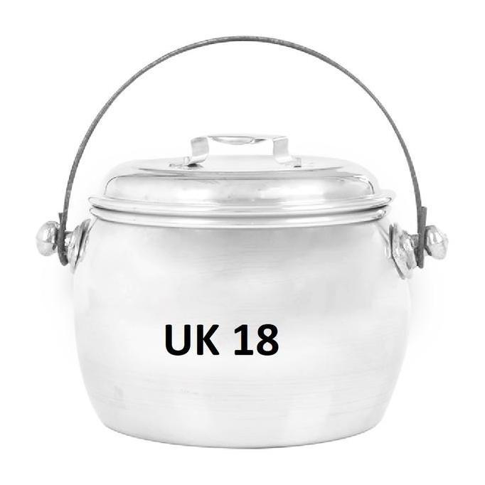 PERIUK NASI UK 18 SP MERAH ALUMUNIUM MUAT SAMPAI 2,5L / KETTLE UK 18, PANCI KASTROL PENANAK NASI PER
