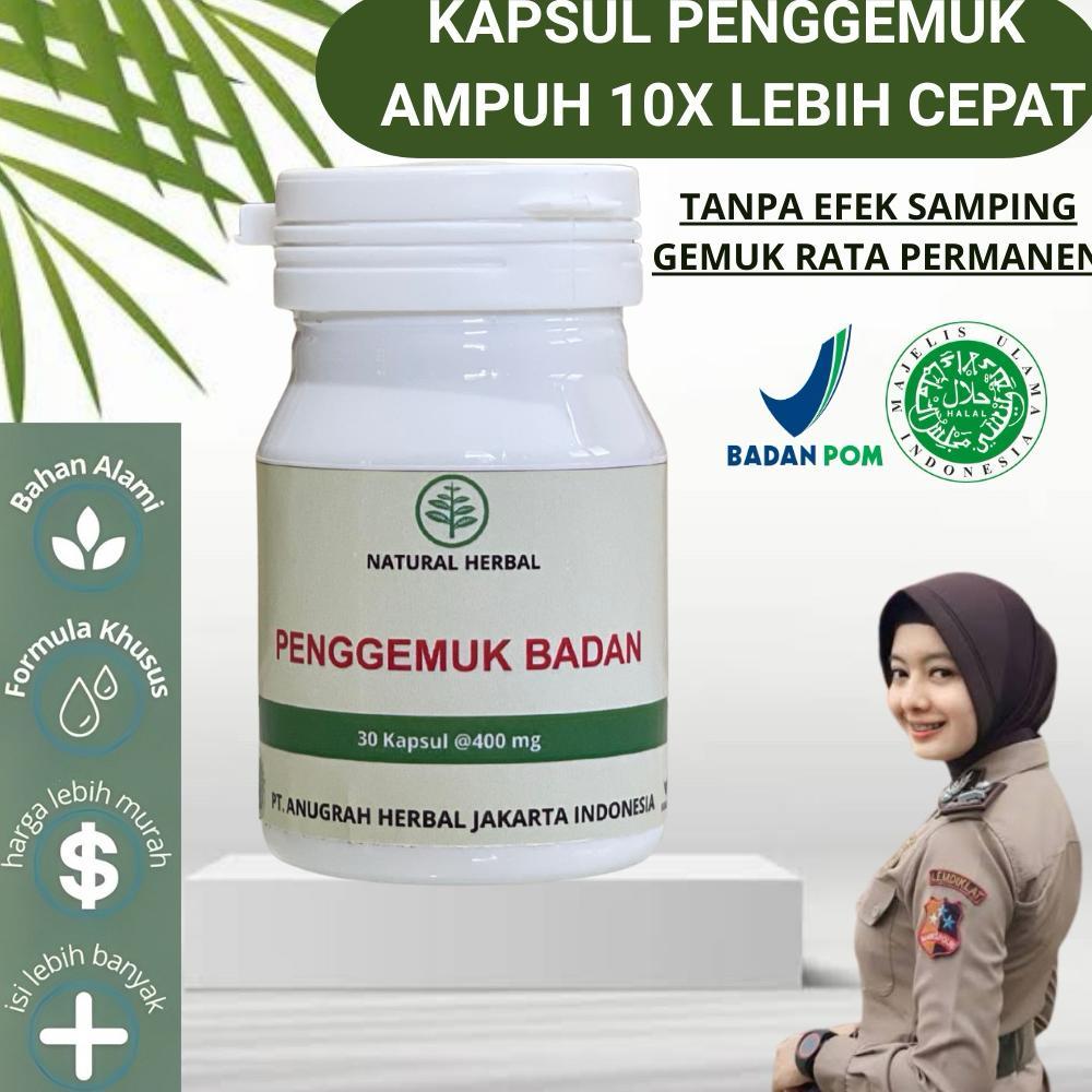GRATIS ONGKIR PENGGEMUK BADAN NATURAL HERBAL BPOM PERMANEN Obat Gemuk Sehat Herbal Alami Penambah Na