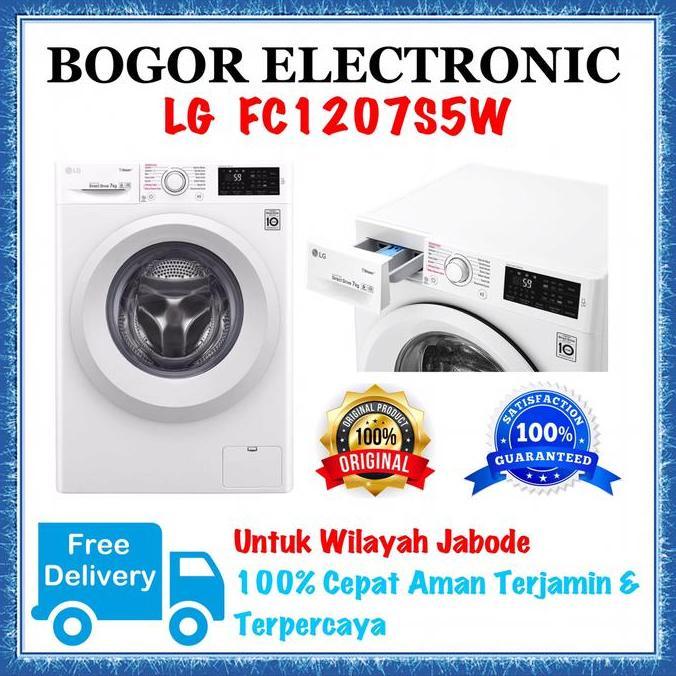TERBARU - MESIN CUCI 7 KG LG FC1207S5W FRONT LOADING 7 KG LG MESIN CUCI 7 KG