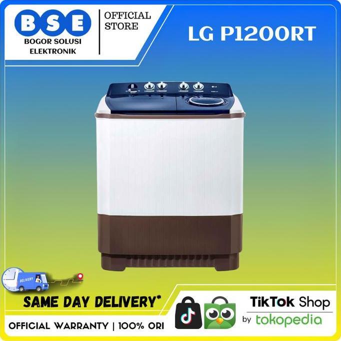 NEW LG MESIN CUCI 2 TABUNG P1200RT 12 Kg LG P1200RT MESIN CUCI 2 TABUNG