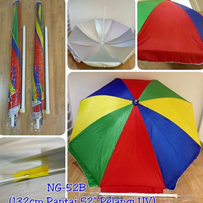 Promo Payung Uv Pelangi Tenda Pantai Warna Warni Nagoya Umbrella Ng52B Cod
