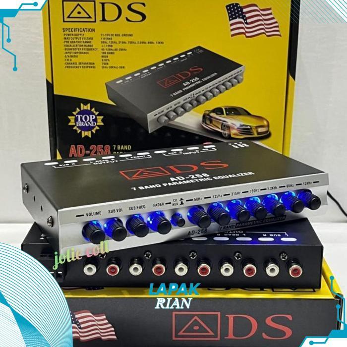 GF21 wwr-76 PREAMP EQUALIZER ADS AD-258 WITH FREQUENSI SUBWOOFER Murah Murah