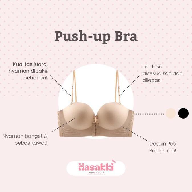 Promo Bra Tanpa Kawat Anti Melorot Kait Depan & Angkat Dada Natural | Hasakki Comfort Fit COD