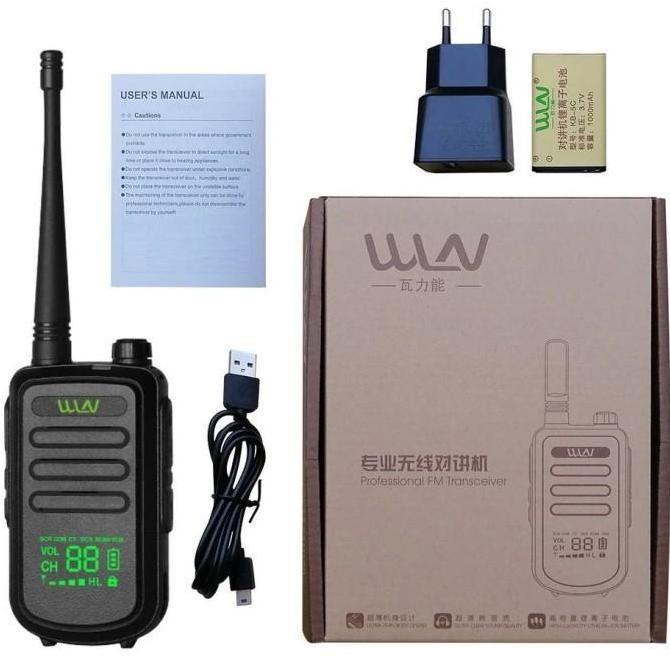 Promo HT Walky Talky WLN KDC 100 Handy Talky Jarak Jauh UHF WLAN KDC-100 Komunikasi Walkie Talkie Su