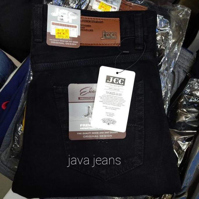 DY109 >> CELANA PRIA STANDAR JEANS HITAM PEKAT , JCC "original"