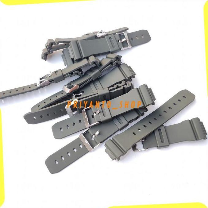 DF293>> STRAP TALI JAM TANGAN CASIO G-SHOCK DW-9052 DW9052 DW 9052 HIJAU ARMY