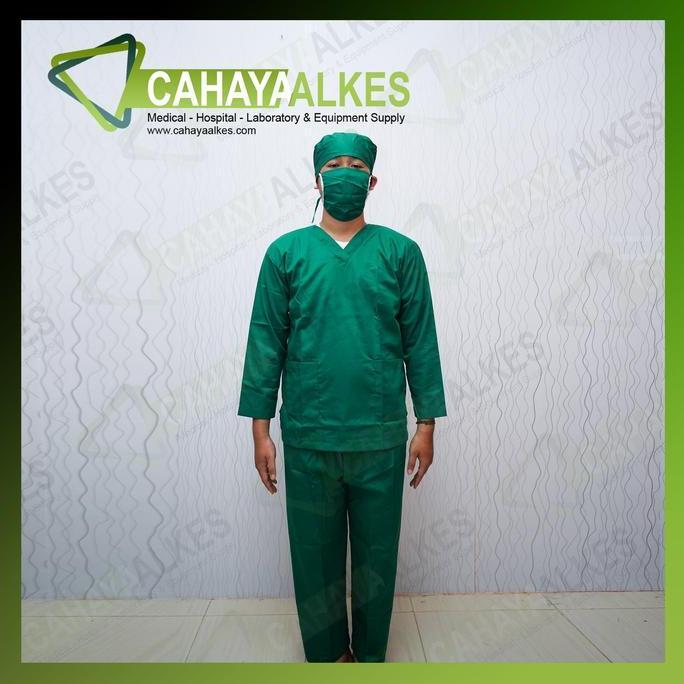 Xxl Seragam Oka Lengan Panjang Hijau Tua | Baju Jaga Ok Operasi