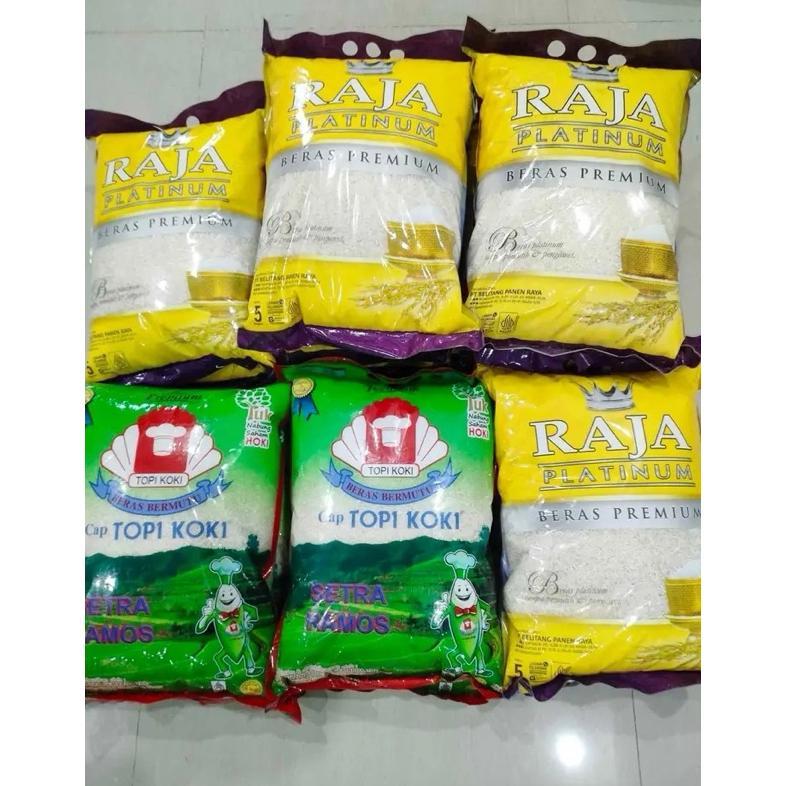 Beras Premium 5Kg - Indomaret Alfamart Topi Koki / Raja Platinum / Raja Ultima / Sumo / Hoki / Anak 