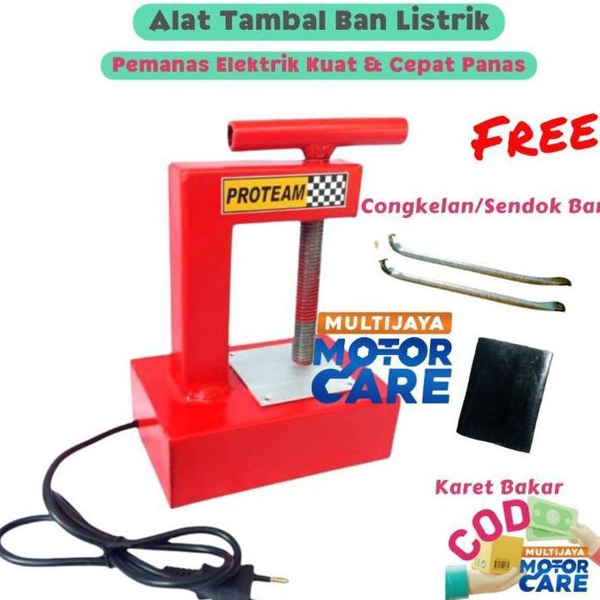 SET KOMPLIT Alat Tambal Ban Listrik Bonus Karet Tambal Ban Lem Cukil | Penambal Ban Elektrik Car 1 A