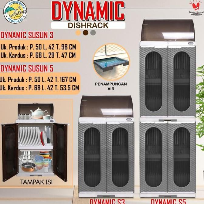 RAK PIRING 5 SUSUN + TUTUP LEMARI PIRING GELAS STORAGE PLASTIK NAIBA