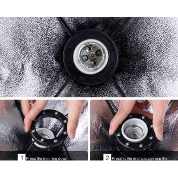 Paket Softbox Reflektor + Stand - Softbox Light Stand Single Lamp E27