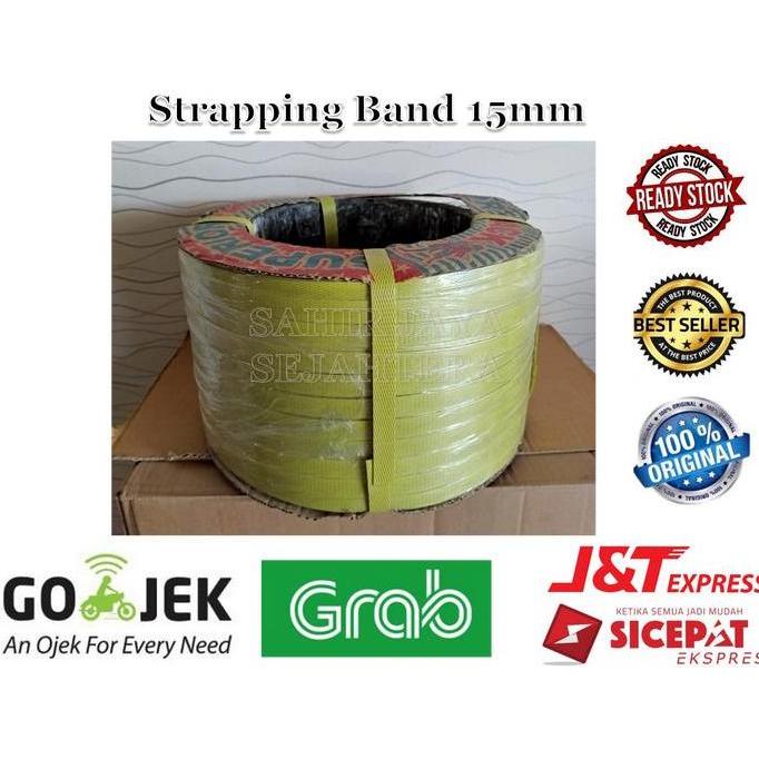 TALI STRAPPING BAND 15MM / TALI PACKING STRAPPING BAND / TALI KLEM15MM ORIGINAL DAN TERPERCAYA
