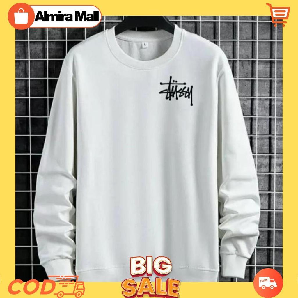 PAKAIAN PRIA LENGAN PANJANG STUSSY/SWEATER STUSSY/ KAOS CREWNECK [J1][B1]