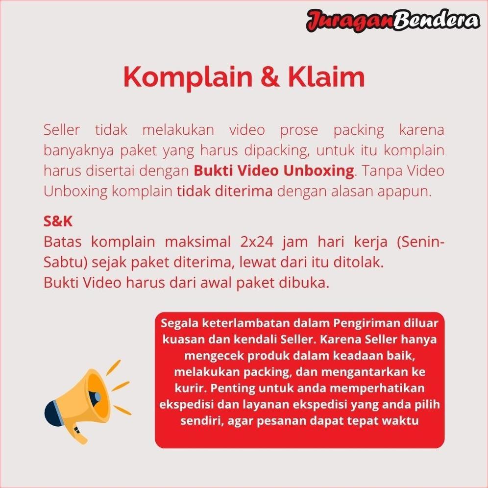 ed-76 GF21 HRN-813 Umbul umbul Imam Bonjol 2,5 Meter | Umbul Agustusan Dekorasi HUT RI Murah Termura