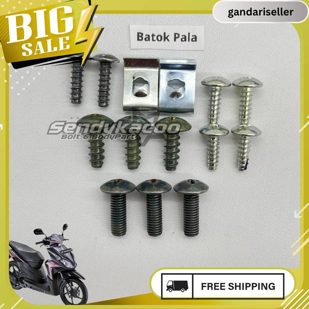 Baut Vario 110 Techno Karbu Full Set / Baut Body Vario Techno 110 Karbu Meledak