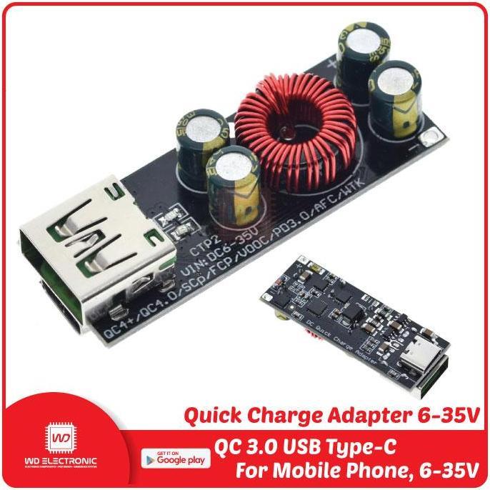 Charger module QC 3.0 USB Type-C Mobile Phone 6-35V Step Down module