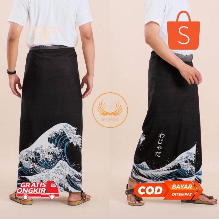 ed-7 hj-77 m-4 SARUNG BATIK EXCLUSIVE MOTIF ASTRONOT OMBAK JEPANG TERBARU MERK WAJADA 2022 Premium H