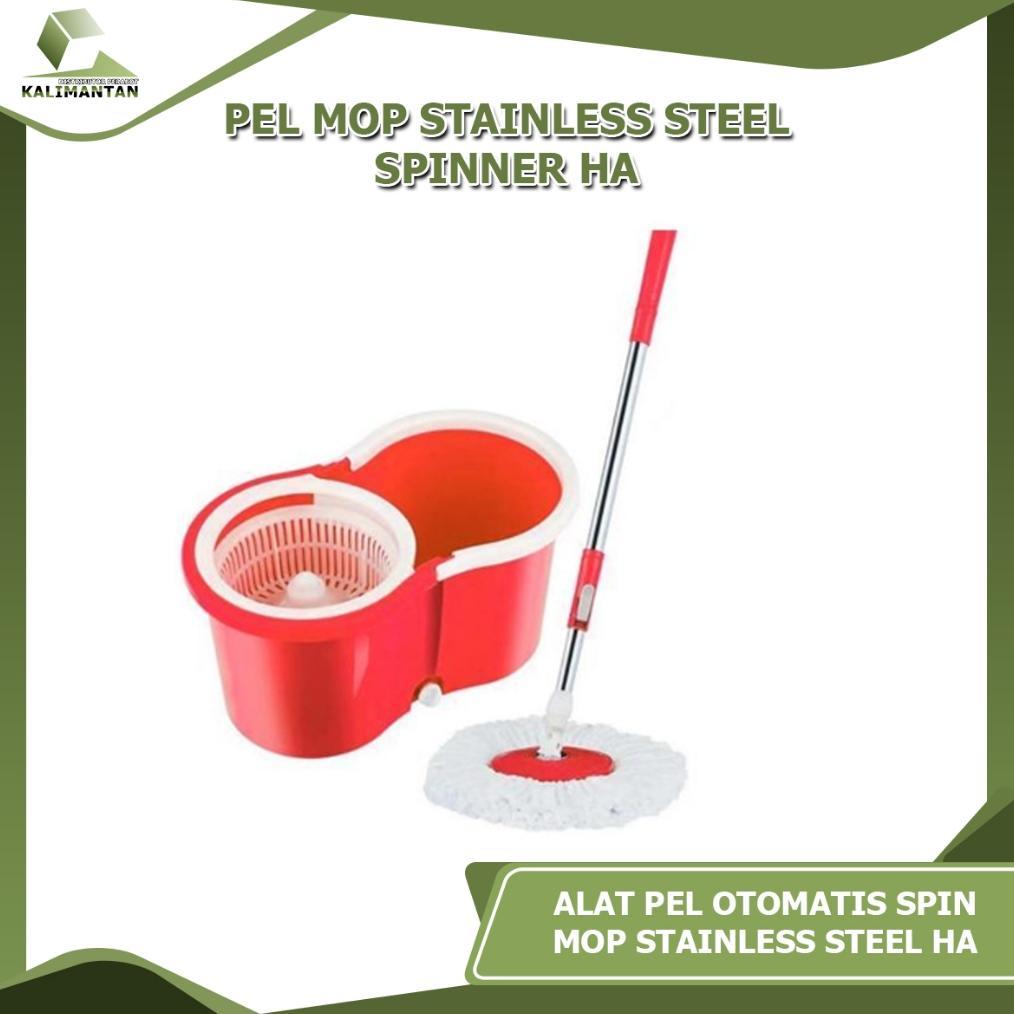 Pel Putar Otomatis Magic Mop HA / Kylo - Alat Pel Lantai Spin Mop Stainless Steel 360 Pel Lantai